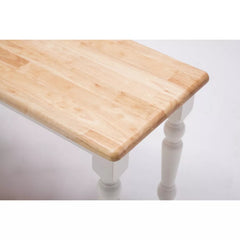 Farmhouse Dining Bench - Wood/White/Natural