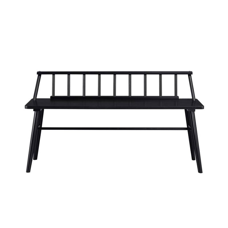 47" Low Back Spindle Bench - Black