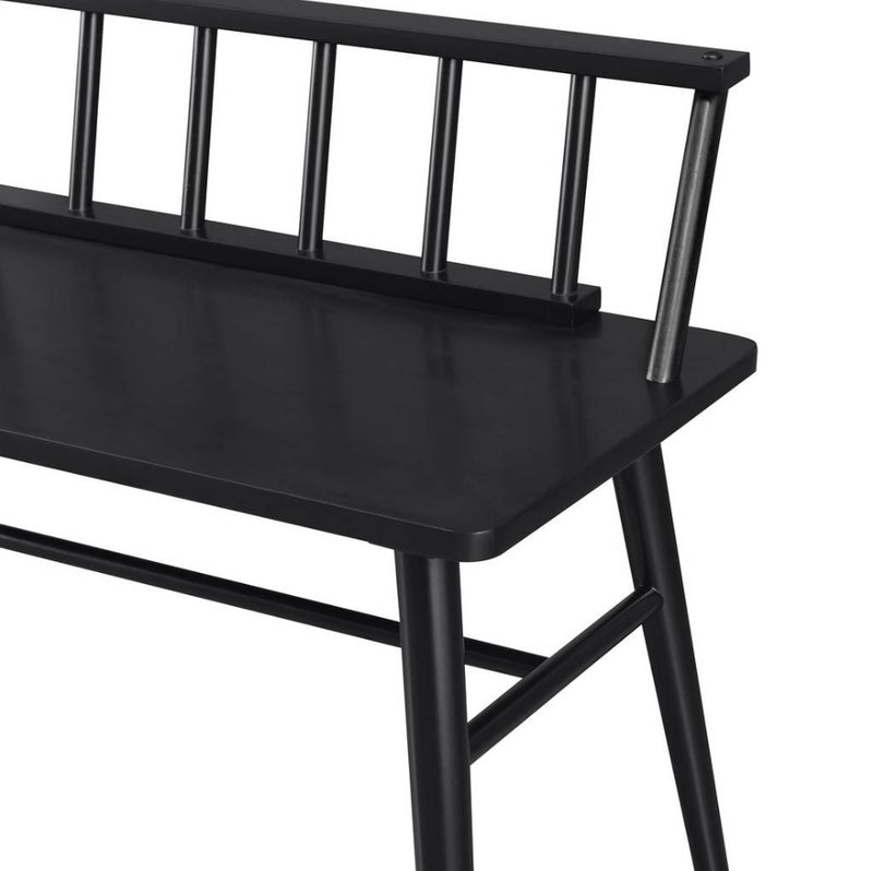 47" Low Back Spindle Bench - Black