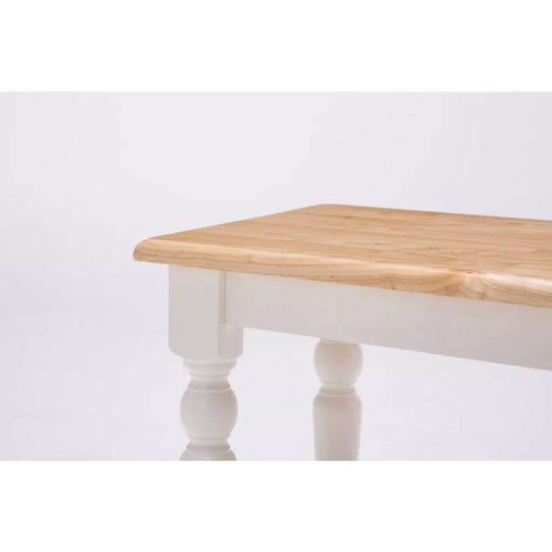 Farmhouse Dining Bench - Wood/White/Natural