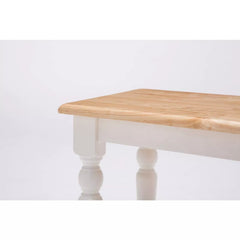 Farmhouse Dining Bench - Wood/White/Natural