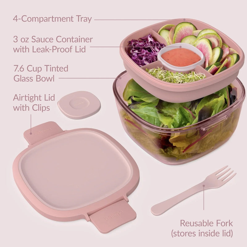 Bentgo All-in-One Tinted Glass Salad Container