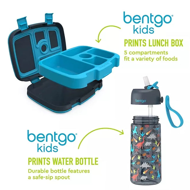 Bentgo Kids Prints Lunch Box & Water Bottle Set - 4 Styles