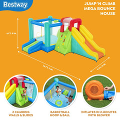 Bestway Jump 'n Climb Kids Inflatable Mega Bouncer