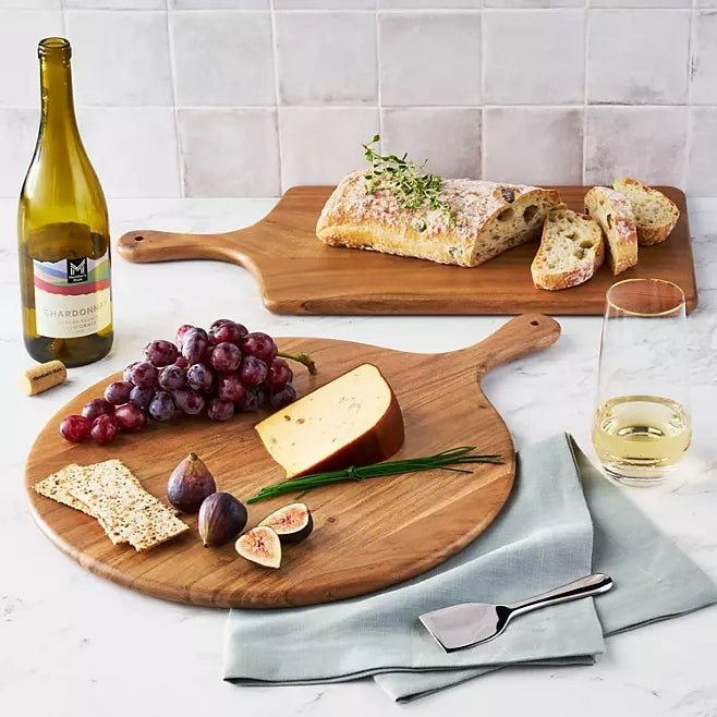 Set of 2 Acacia Wood Charcuterie Boards