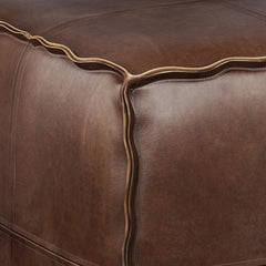 Brody Square Pouf - Dark Brown