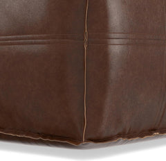 Brody Square Pouf - Dark Brown
