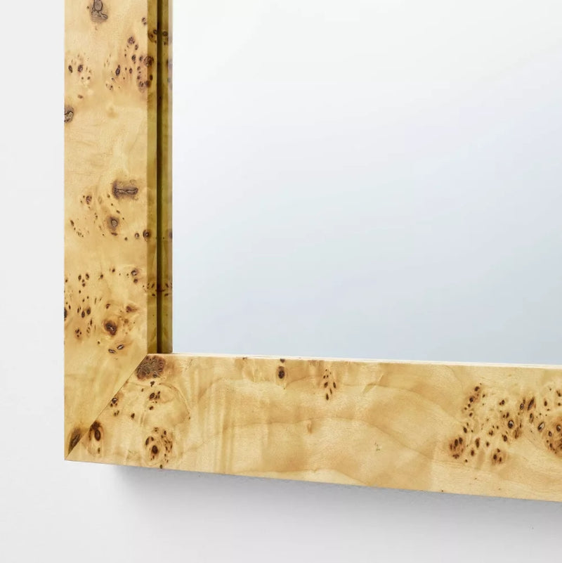 24" x 30" Burl Wood Wall Mirror
