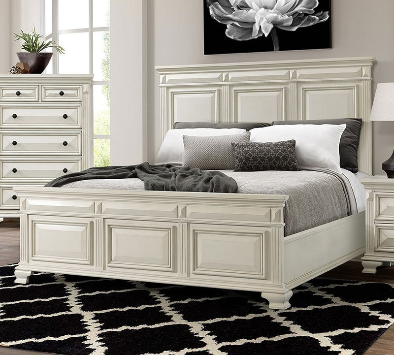 Calloway Panel Bed King White