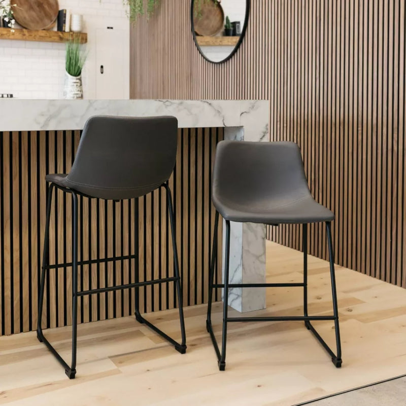 Centiar Upholstered Counter Height Barstool - Gray