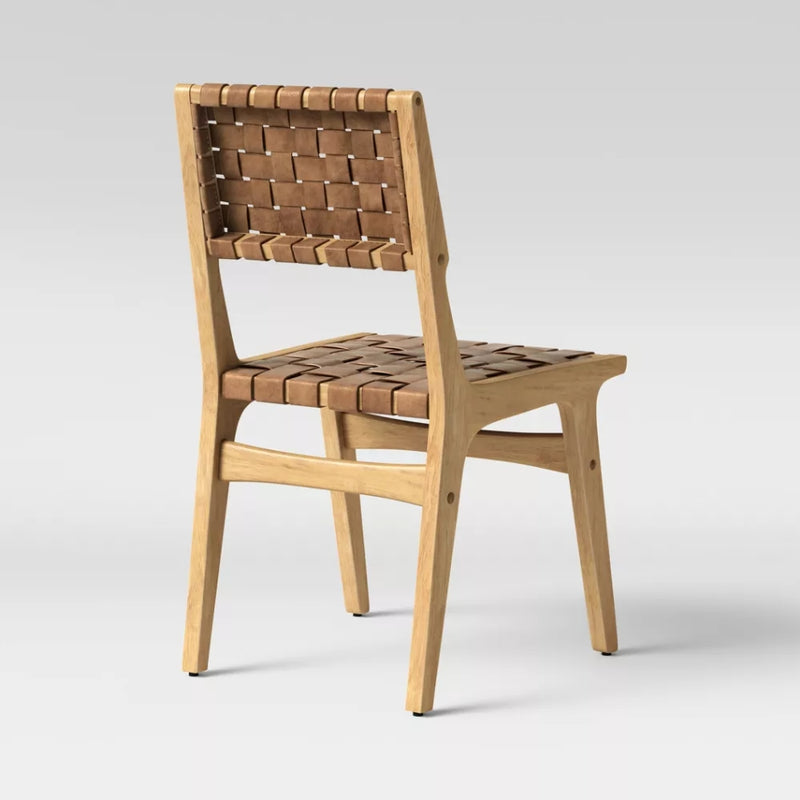 Ceylon Woven and Wood Dining Chair - Brown/Natural