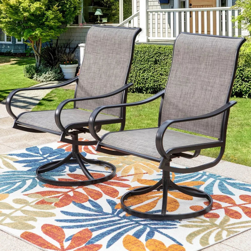 Patio Swivel Rocking Chairs - Set of 2