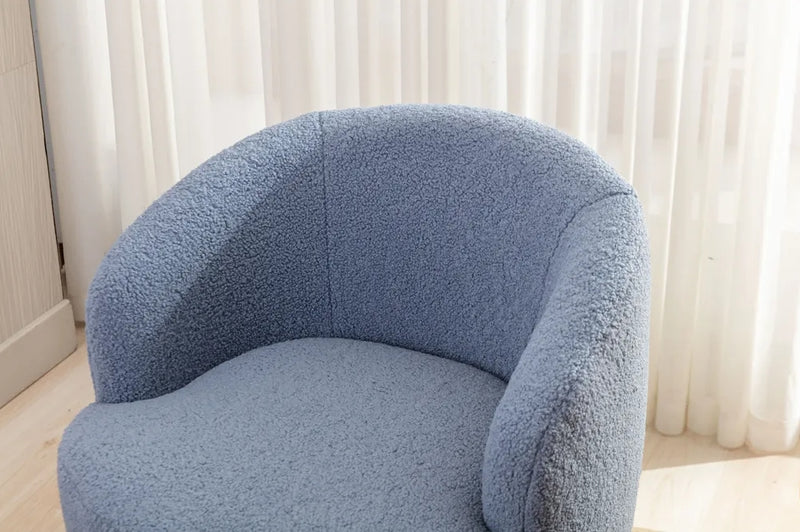 Teddy Fabric Swivel Accent Barrel Chair