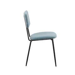 Modern Faux Plush Upholstered Dining Chair - Blue