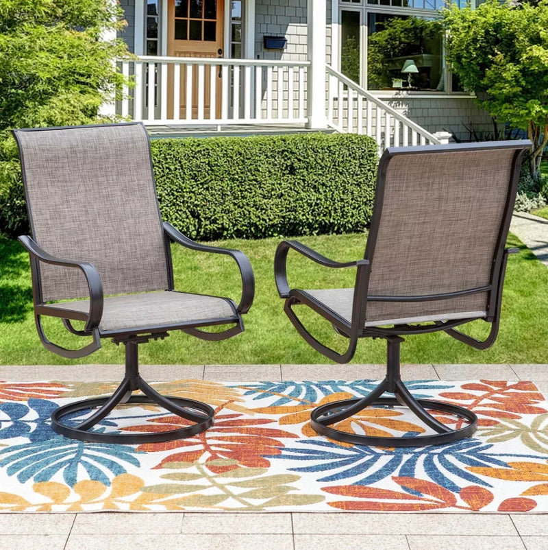 Patio Swivel Rocking Chairs - Set of 2