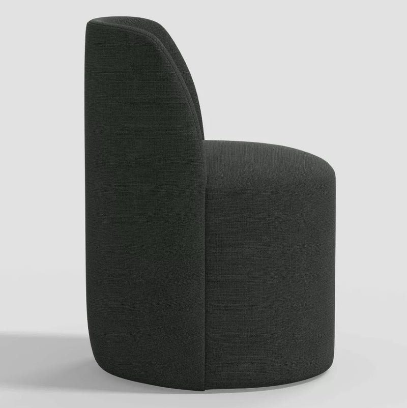 Jessa Dining Chair in Linen - Black