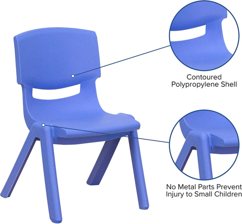 Whitney 4 Pack Plastic Stackable School Chair