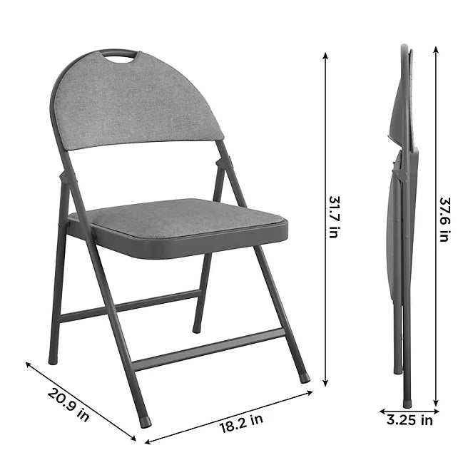 COSCO SmartFold Padded Fabric Folding Chair