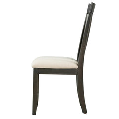 Dining Chairs with Seat Cushions and Curved Back - Espresso