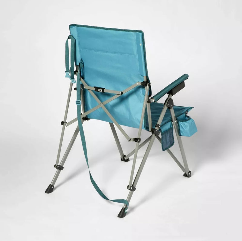 3 Position Tension Recliner Outdoor Portable Camp Chair - Green