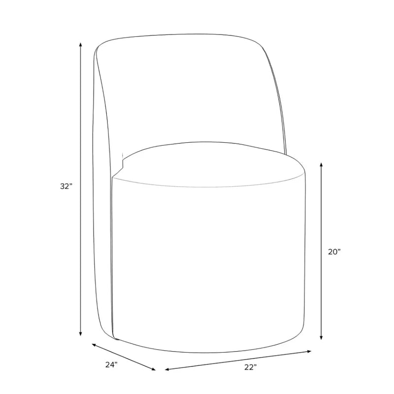 Jessa Dining Chair in Linen - Black