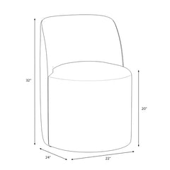 Jessa Dining Chair in Linen - Black