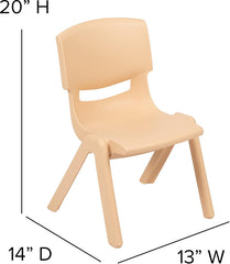 Whitney 4 Pack Plastic Stackable School Chair