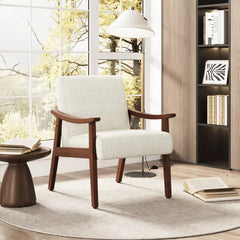 Classic Covered Arm Chair - Cream Boucle