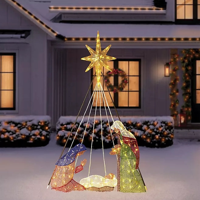 Snowman and Snowflakes Christmas Stake Holiday Décor