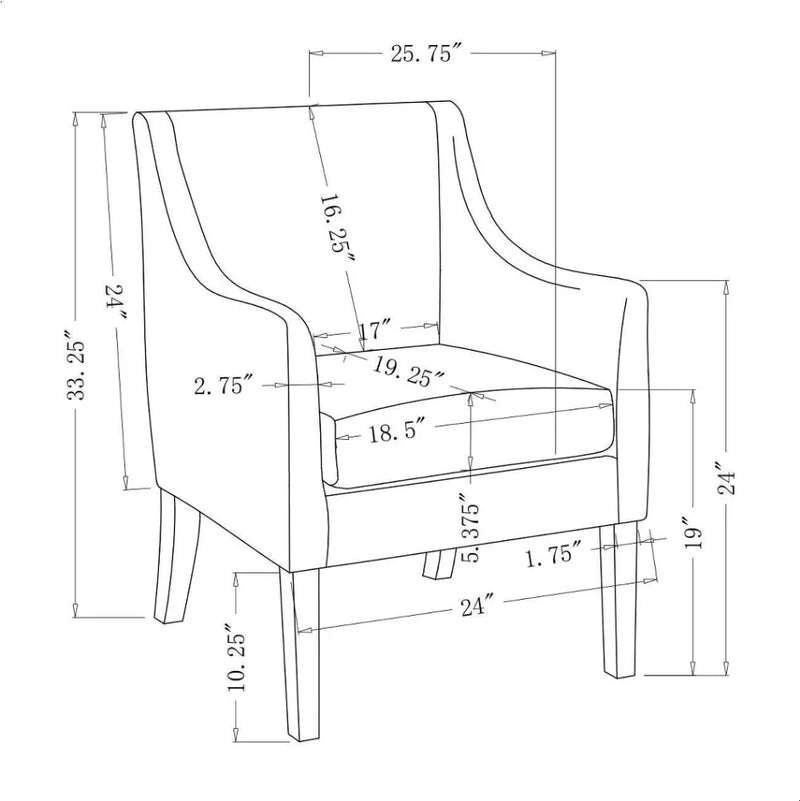 Clearfield Swoop Arm Dining Chair - Cream