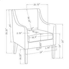 Clearfield Swoop Arm Dining Chair - Cream