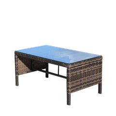 Tempered Glass Coffee Table - Brown