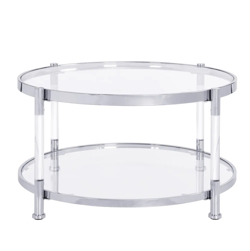 Contemporary 32.3" Round Acrylic Coffee Table