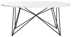 Maris Retro Mid Century Lacquer Coffee Table - White