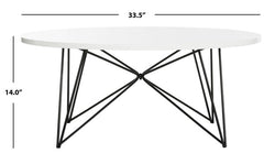 Maris Retro Mid Century Lacquer Coffee Table - White