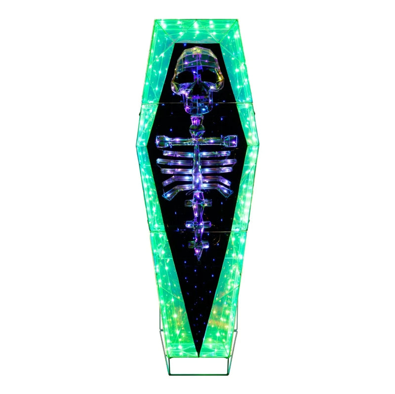 5' Pre-Lit Prismatic Coffin
