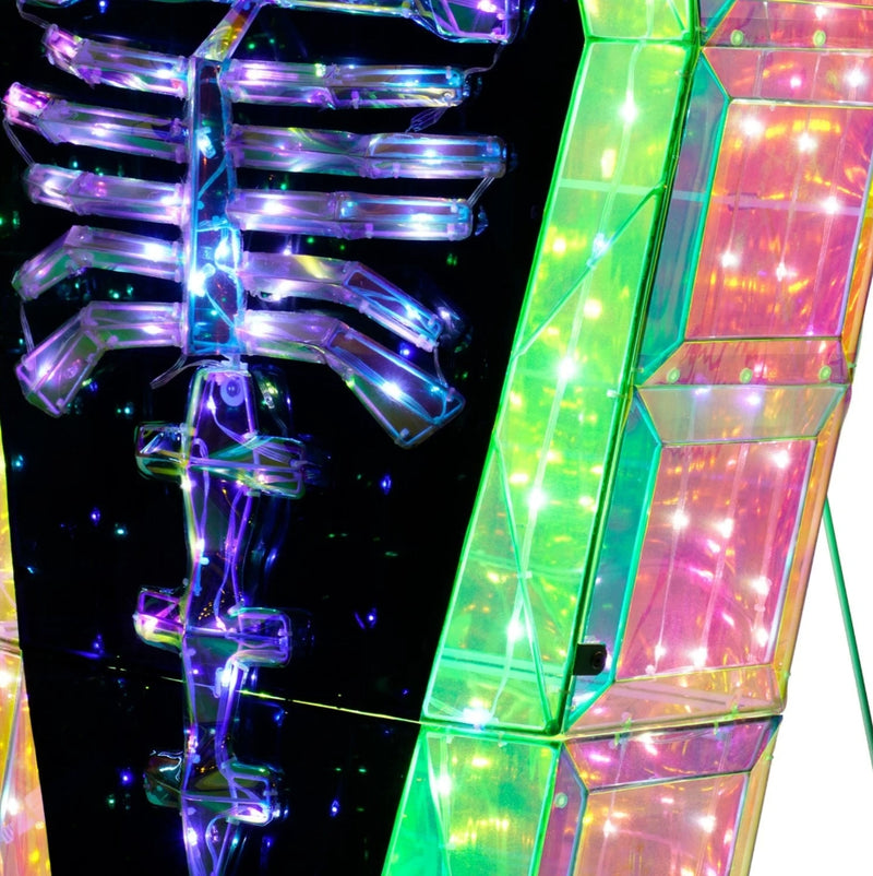 5' Pre-Lit Prismatic Coffin