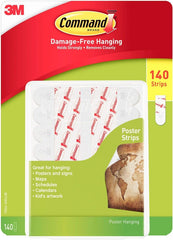 Command 3M Damage Free Hanging Poster Strips 140ct.