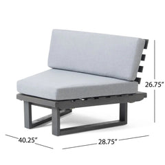 Mirabelle Corner Chair and Table - Gray