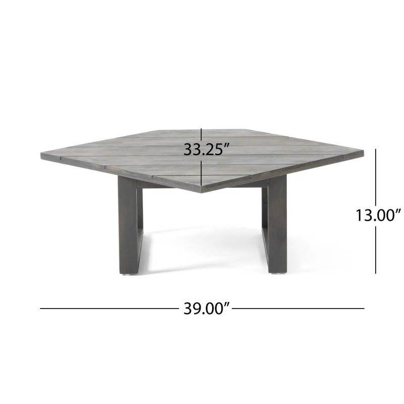 Mirabelle Corner Chair and Table - Gray