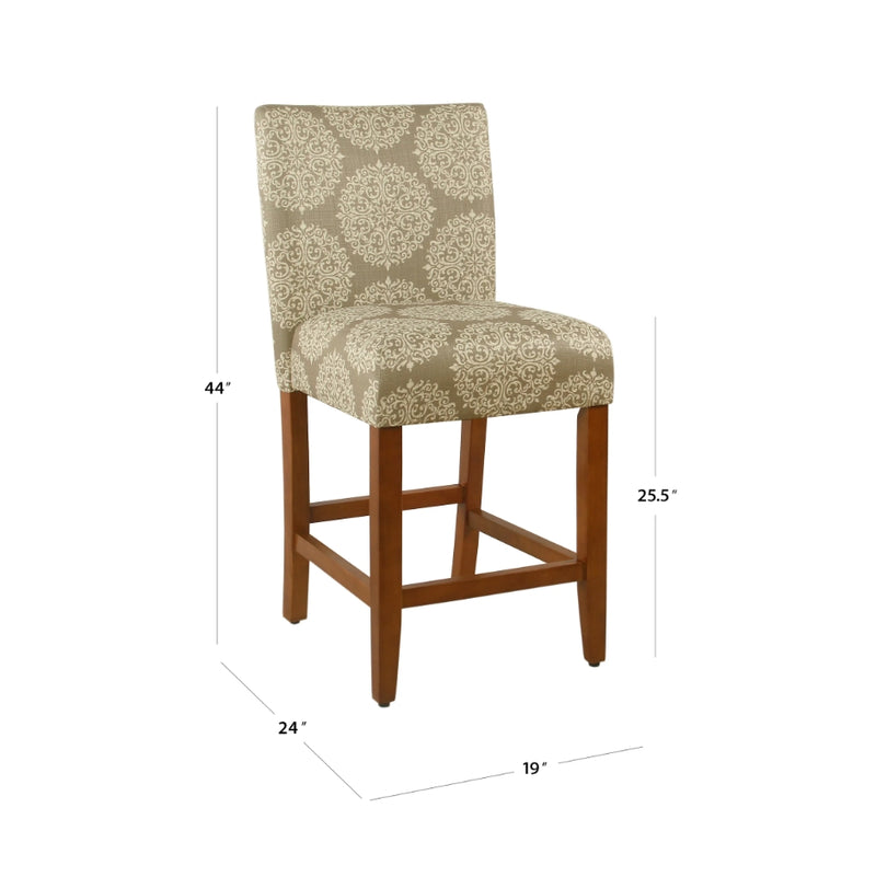 24" Classic Counter Stool - Cream Medallion
