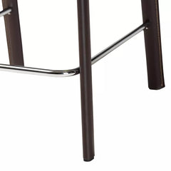 Crawford Leather Counter Height Stools - Brown (Set of 2)