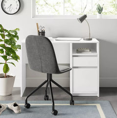 Writing Desk with Drawers - White