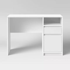 Writing Desk with Drawers - White