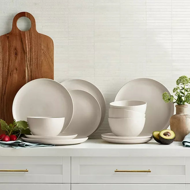 24 Piece Modern Stoneware Dinnerware Set