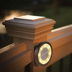 6-Piece LED Solar Disc Lights - Oil-Rubbed Bronze