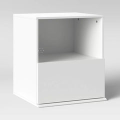 1 Drawer Modular Dorm Nightstand - White