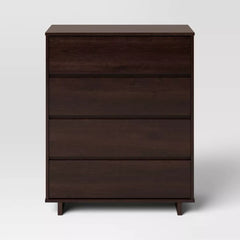 Modern 4 Drawer Dresser - Espresso