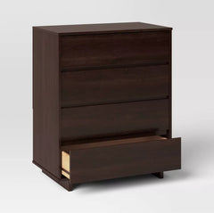 Modern 4 Drawer Dresser - Espresso