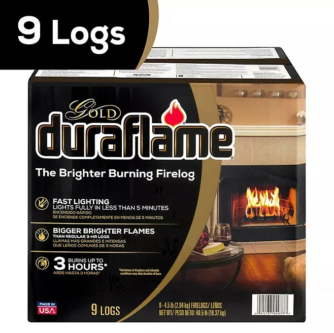Duraflame Gold Ultra-Premium 4.5 lb. Firelogs, 9-pack Case